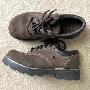 Skechers Brown suede Oxford shoes women’s